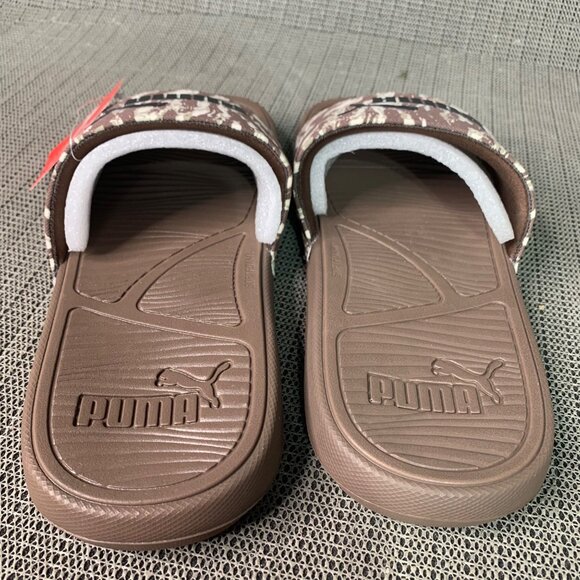 Puma Cool Cat 2.0 Nature Slides men’s Size 9 Brown Camouflage Print Sandals - Picture 4 of 5